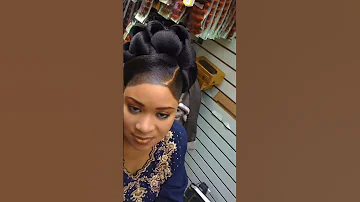 Afro Bridal Hairstyles African Black Bride 