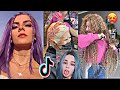 Tiktok Hair Color Dye and hair transformation 🔥 #haircolordye