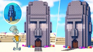 Minecraft - Tutorial Membuat Rumah Rumah Squidward !