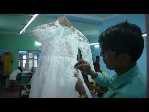 Making of a White Holy Communion Gown - video from Aham Designer Boutique