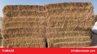 chopped straw compactor baler machine