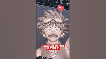 #shorts #bokunoheroacademia Midoriya 💚 3D sculpt in Zbrush