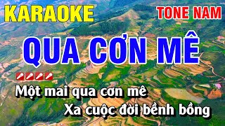 Karaoke Qua Cơn Mê Tone Nam Nhạc Sống | Hoàng Luân