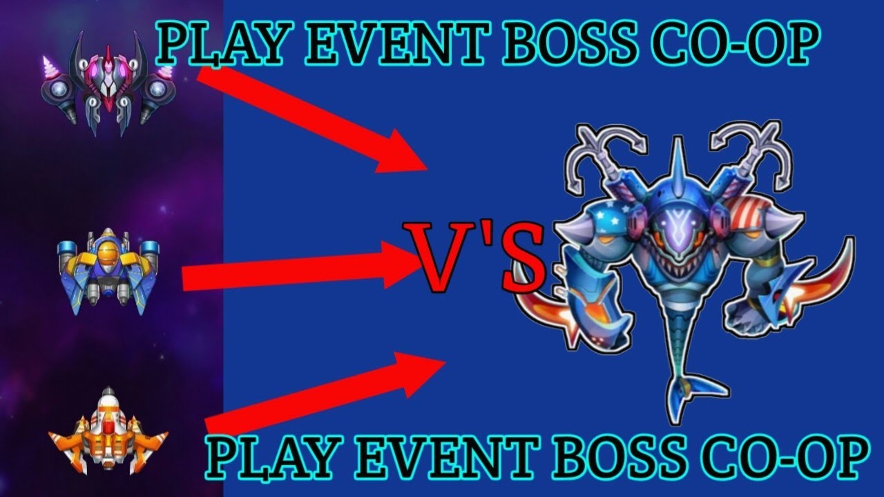 SPACE SHOOTER VIP| PLAY EVENT BOSS CO-OP MOD'S 😱| 3 SHIP V'S 3 SHIP 🥶| MAXIMUS UPGRADE  ⭐| Part 4