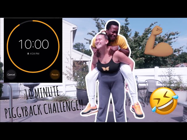 10 MINUTE PIGGYBACK CHALLENGE COUPLES EDITION ON THE BEACH💪🏽🐷🏝🌊🤣  **LIFT AND CARRY CHALLENGE** PART 5 