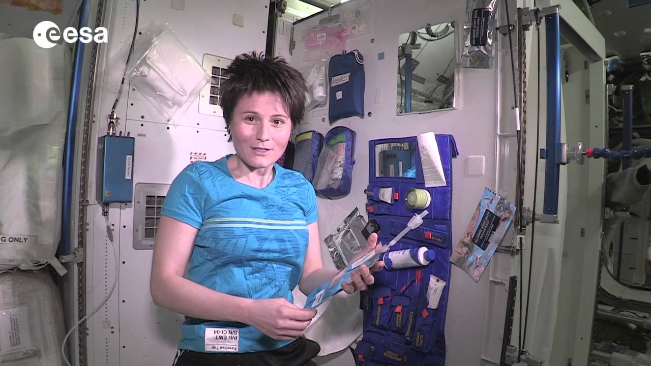 showers inside the space station