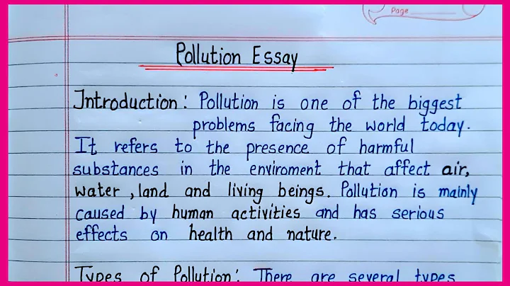 Essay on Pollution in english|types of Pollution|Pollution essay in english writing|Pollution essay