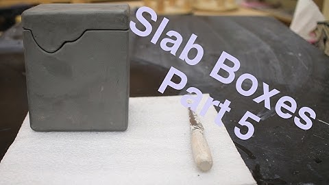 Hard Slab Boxes Part V pottery I 2017 Creating the Sgraffito design