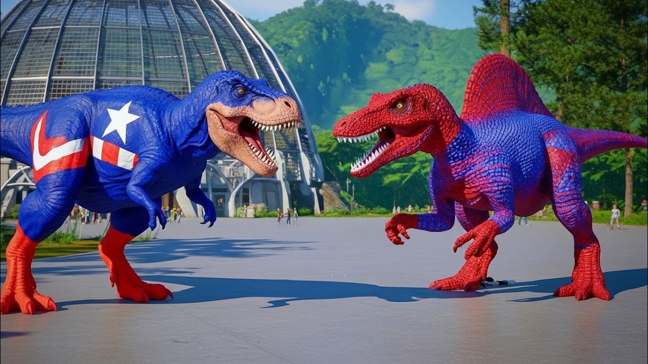 🦖⚔️ The Ultimate Battle I Rex Spider Man vs Hero Beasts