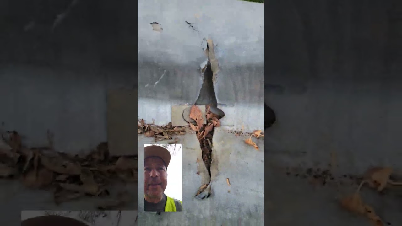 MASSIVE GUARDRAIL IMPACT