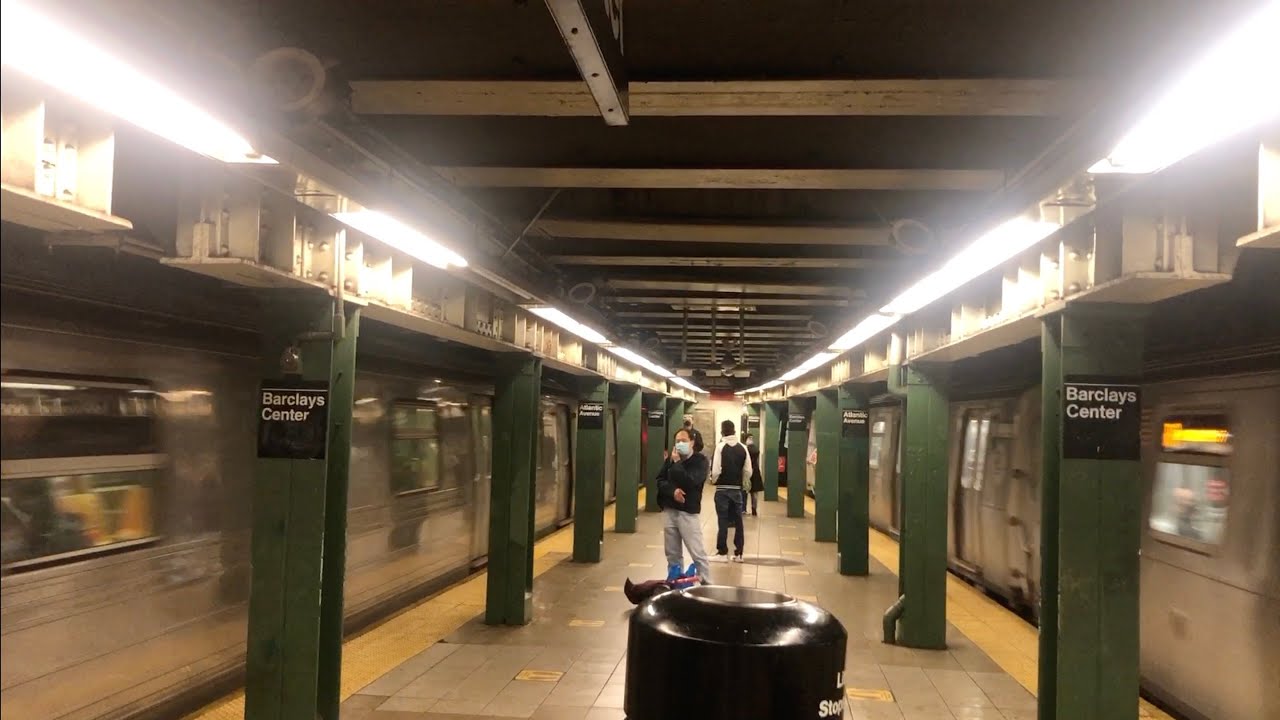 Coney Island & 95th St Bound R68 (D) & R160A-2 Alstom (R) Trains ...