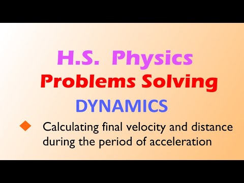 How to Calculate Final Velocity and Distance