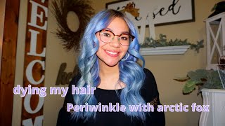 DYING MY HAIR! PERIWINKLE WITH ARCTIC FOX!