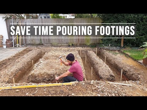 How We Pour Footings and set levels accurately