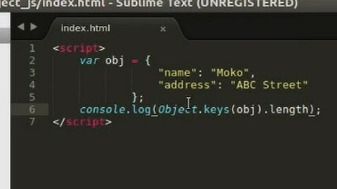Javascript Tutorial - How to get object length