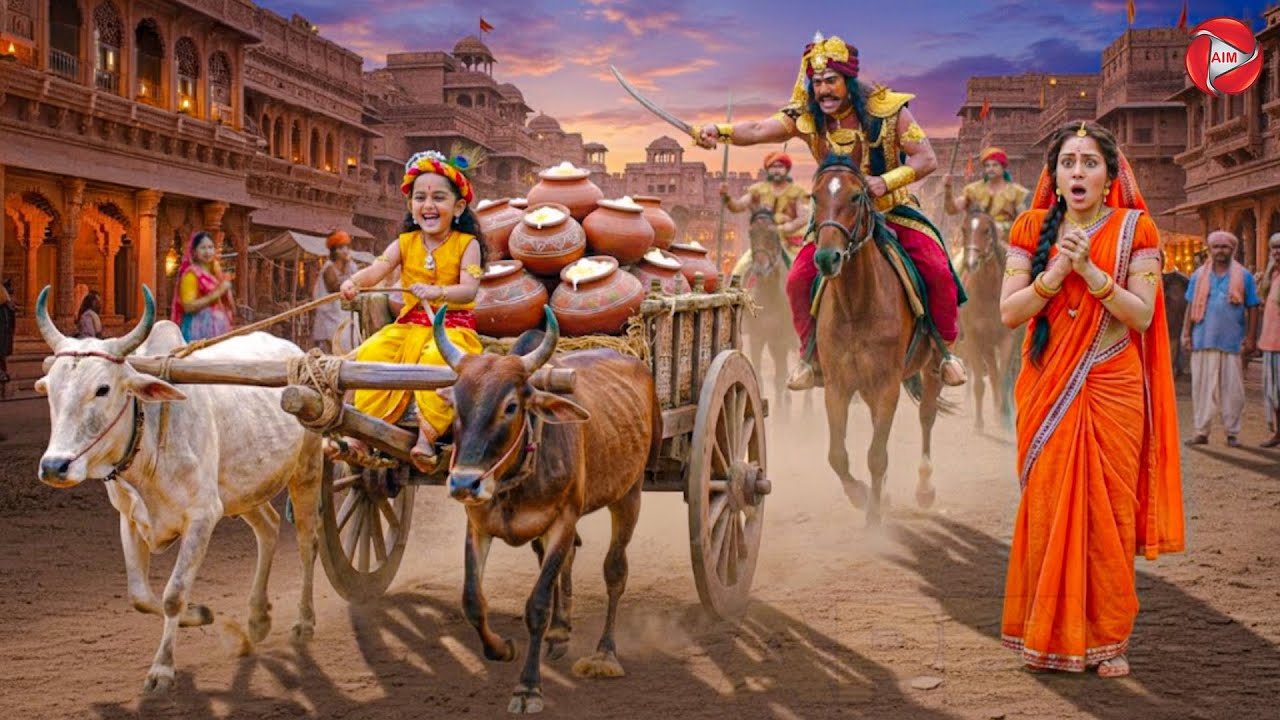बाल कान्हा कंस का सारा माखन लेकर भाग गए || यशोमती मईया के नंदलाला || Shree Krishan leela