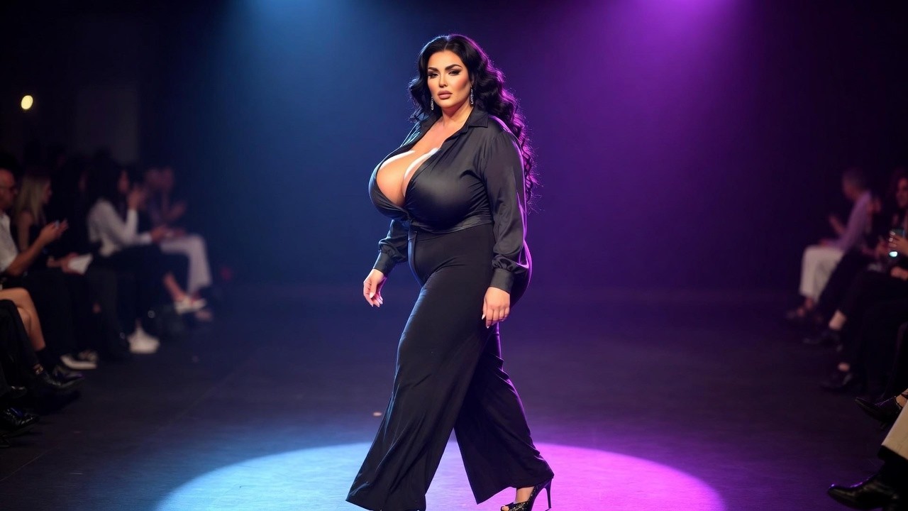 Plus Size Model Exudes Confidence While Gracing Today’s Fashion Runway.