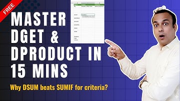DSUM vs SUMIF: Excel Criteria Masterclass (DGET, DPRODUCT, DAVERAGE Explained)