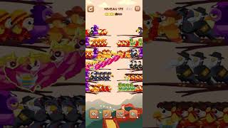 bird sort 2 color puzzle solution niveau 179 #games #gaming #puzzle #puzzlegame #androidgames screenshot 3