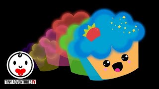Baby Sensory - Dessert Disco Glow - High Contrast Animation (calm crying baby)