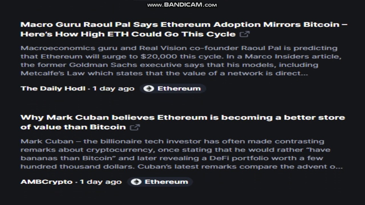 6 Latest Ethereum Eth News Today Last Week Crypto Crypto News Cryptocurrency News Youtube