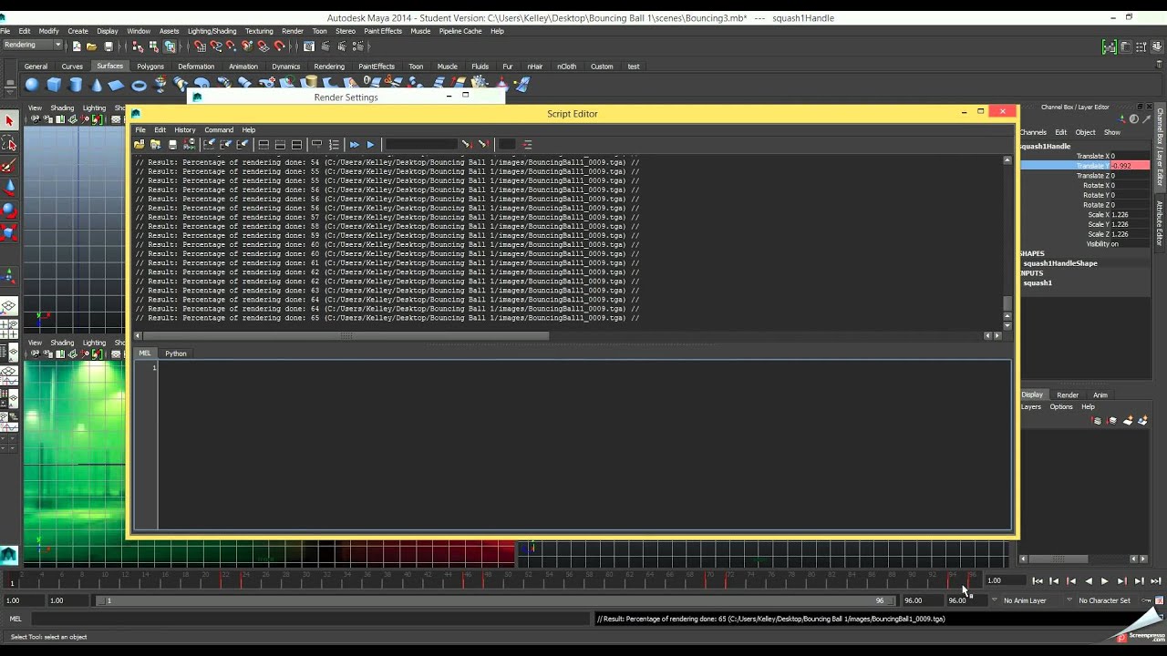 Bouncing Ball1 Part3: Batch Rendering With Maya Software - YouTube