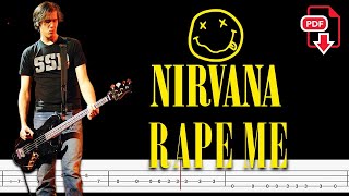 Nirvana - Rape Me (🔴Bass Tabs | Notation) @ChamisBass  #chamisbass  #nirvana #nirvanabass