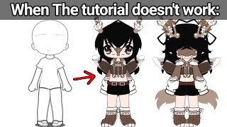 When the 'Front Facing' tutorial doesn't work on your Oc: 😭😭😭