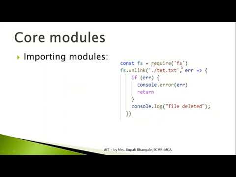 Modules: NodeJS- Types and Usage