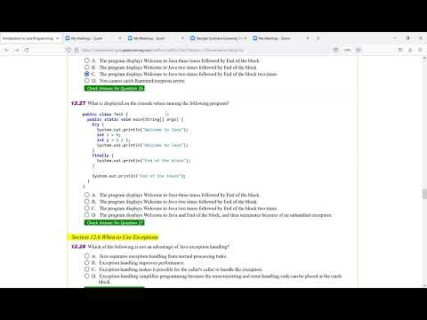 Daniel Liang Java Chapter 12 Multiple Choice Questions Part 3