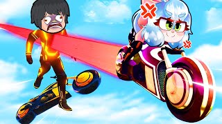 ¡MOTOCICLETA LASER Vs YOUTUBERS minijuego GTA 5! 😂😱 SrtaCatana GTA 5 ONLINE Minijuegos !