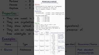 # Monosaccharide handwritten notes.📚 Biochemistry & Clinical Pharmacy D.Pharm 2nd Year #EazyClasses