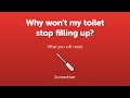 Why won&#39;t my toilet stop filling up?