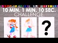 10 MINUTE, 1 MINUTE, 10 SECOND CHALLENGE - Posca Pen Edition