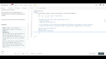 Leetcode 853 Car Fleet | Logic coding | ordered_map