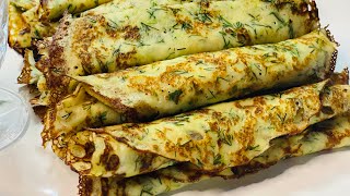 Foydali Kabachkili Bilinchik. Healthy Zucchini Crepes. Кобачковые Блинчики.