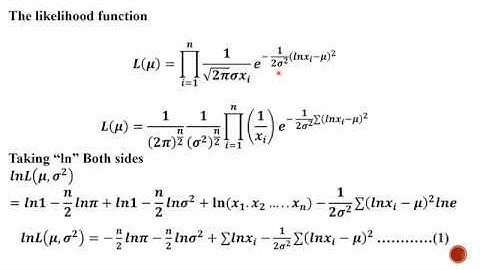Maximum likelihood estimator (MLE) of log normal distribution