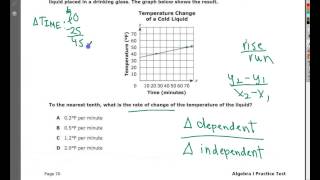 Question 61 EOC Algebra 1 Practice Test 3
