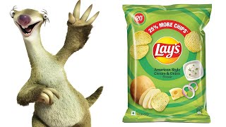 Ice Age Movie Characters And Their Favorite Snacks, Foods & Other Favorites Sid, Diego, Scrat