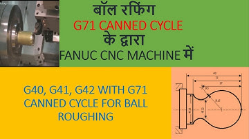 cnc programming||Ball pin roughfing with canned cycle G71 No-13
