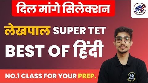 SUPER TET HINDI CLASS | SUPER TET HINDI PRACTICE SET | HINDI IMPORTANT QUESTIONS | MS SSC NOTES