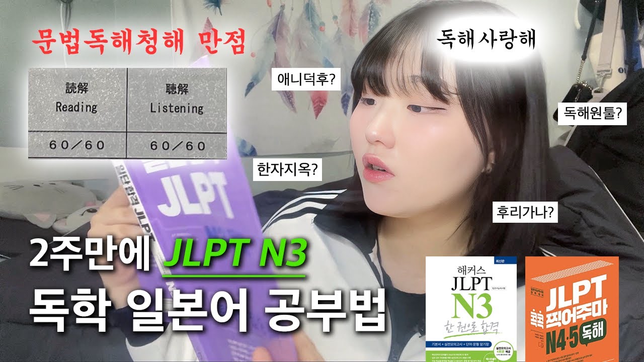 (광고X) 일본어 JLPT N3 독학으로 1트에 합격한 공부법 | 독해를 너무나도 사랑하는 여자 | 다락원이랑 아무 관련 없음
