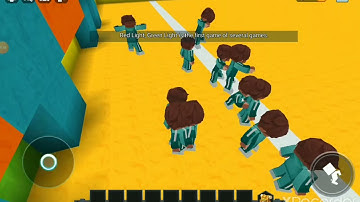 I play squid game red light green light in blockman go