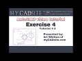 Autocad tutorial lesson 13 exercise 4 complete beginners course