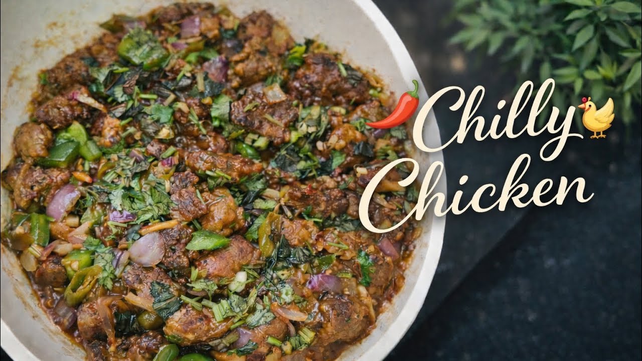 CHILLY CHICKEN that brings the heat and the crunch in every bite 🔥🍗