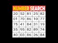 【Number Search】👁️👁️ Only 50-Year-Old Eyes Can See This【Number Search】#quiz #brainexercise #brain 