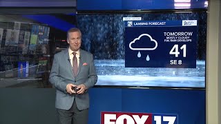 Today's Forecast: Mostly cloudy, slightly warmer Chance Light P.M. Rain or Snow