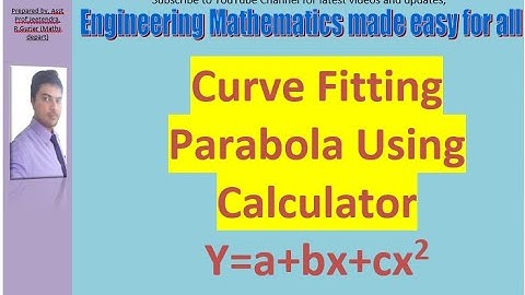 Curve fitting of parabola by Dr. Jeetendra R. Gurjar #mathstricks