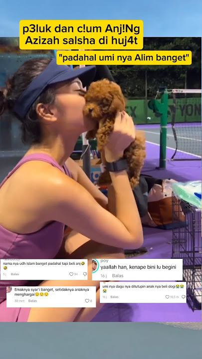 Peluk dan cium anjing Azizah shalsa dihujat #azizahsalsha #shortvideo