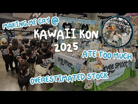 Anime Convention or Food Buffet?! @ Kawaii Kon 2025 | Single Sploot Artist Vlog | Dealers Hall KKON